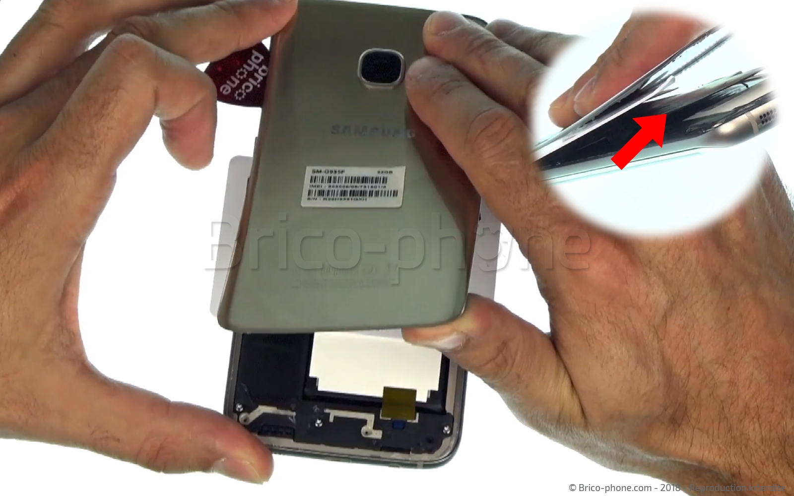 Changement d'écran (vitre+AMOLED) sur Galaxy S7 Edge photo 4